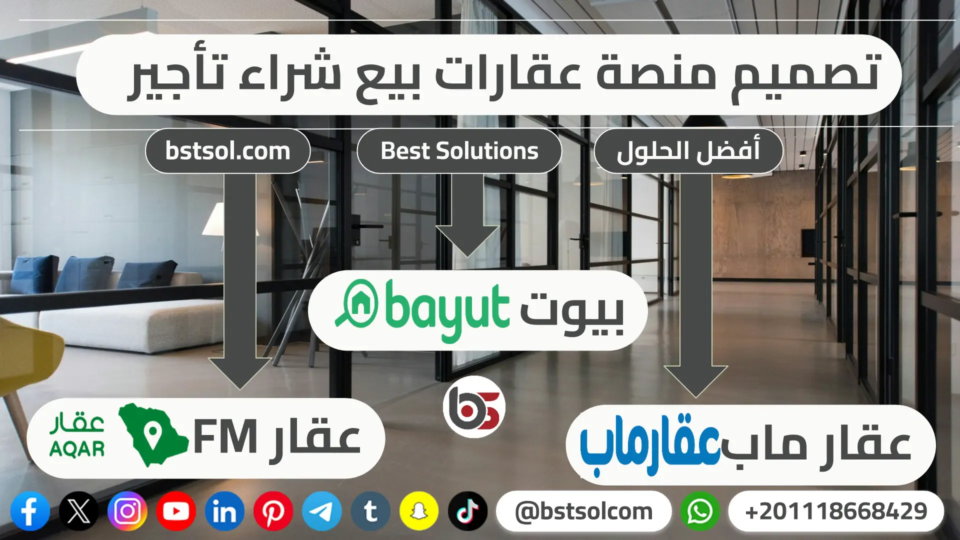 تصميم مواقع العقارات والتسويق العقارى وعرض وبيع العقارات